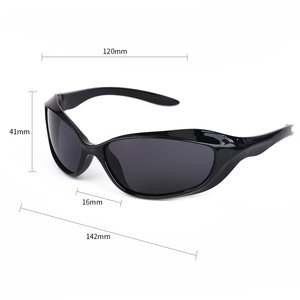 Équitation sport <span class=keywords><strong>lunettes</strong></span> de soleil futur coupe-vent femme visage rond réseau rouge avec <span class=keywords><strong>lunettes</strong></span> de soleil Europe et les États-Unis nouveau - Product Image 6