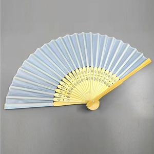 Éventail pliant pour invitation de mariage, en bambou blanc vierge, artisanat pour cadeaux d'affaires, style art populaire, éventail en papier sculpté décoratif - Product Image 1