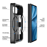 Coque de téléphone mate pour iPhone DUO, sensation de peau, dos magnétique renforcé pour iPhone Fold