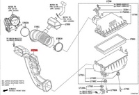 Pour Toyota RAV4 2020 2.0L boîtier d'admission d'air PP filtre à Air conduit OE 17751-F0130 17751-F0140 système de débit d'air