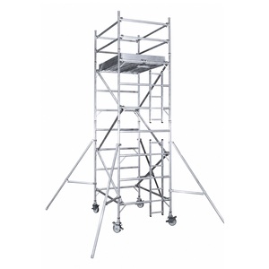 Système d'échafaudage mobile en aluminium léger, assemblage rapide, plateforme <span class=keywords><strong>de</strong></span> construction pour accès en hauteur - Product Image 1