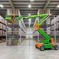 Nacelle élévatrice articulée mobile 20m à bras télescopique, plateforme de travail aérien électrique hydraulique en acier au manganèse certifiée CE