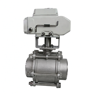 Vente de liquidation B2B COVNA, vanne à bille électrique motorisée à deux voies de 4 pouces, acier inoxydable 304, connexion filetée NPT - Product Image 1