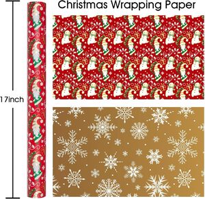 Christmas gift wrapping <b>paper</b> Cartoon aluminum coated Santa and snowman <b>pattern</b> Multiple colors options Customizable - Product Image 2
