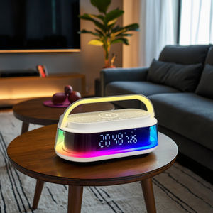 Chargeur de téléphone avec <span class=keywords><strong>lampe</strong></span> à <span class=keywords><strong>LED</strong></span> chaude gradation haut-parleur d'ambiance cadeau créatif réveils tactiles multifonctionnels <span class=keywords><strong>lampe</strong></span> de Table à gradation - Product Image 3