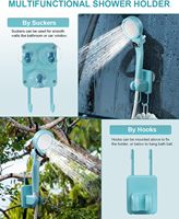 Nouvelle arrivée douche de camping rechargeable portable en plein air avec pommeau de douche USB 4800mAh tuyau pompe de douche électrique à affichage numérique
