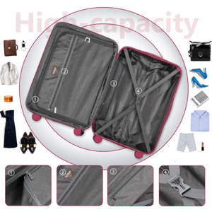 Set di Valigie di Alta Qualità da 6 Pezzi per Uso Familiare, <span class=keywords><strong>Viaggi</strong></span> a Lungo Termine e Scolastici, Prodotto in Fabbrica con Magazzino in America - Product Image 5