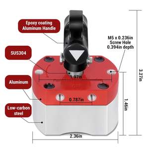180 LB ON/Off Ímãs, Suporte de soldagem magnética, Ímã multiúso para elevação e manuseio, Posicionamento de solda - Product Image 2
