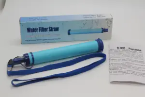 Kit de palha para filtro de água camuflada, kit portátil de sobrevivência ao ar livre, limpeza e reutilizável, membrana de osmose reversa, solução para acampamento em massa