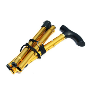 Bâton de marche pliable en aluminium réglable Cleye, bâton de randonnée télescopique à quatre sections, utilisation portable en extérieur - Product Image 3