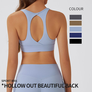 Soutien-gorge de sport push-up léger et respirant pour femme, avec découpes, coussinets amovibles, extensible dans quatre directions, séchage rapide, grande taille, pour yoga et fitness - Product Image 3