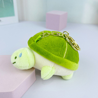 Innovant petite tortue pendentif en peluche poupée sac pendentif porte-clés mignon dessin animé animal en peluche porte-clés