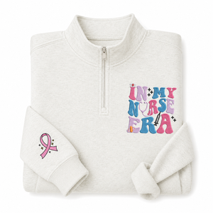 Sudadera de mujer con cremallera de un cuarto, bordada, ecológica, forrada, regalo para enfermeras de turno nocturno, camiseta My Era, temporada invierno/otoño/primavera - Product Image 2