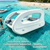 Bateau Yacht Gonflable Électrique Solaire Catamaran Maison Flottante Ponton de Fête Plateforme Flottante PVC Drop Stitch Loisirs