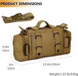 กระเป๋าคาดเอวแบบยุทธวิธี วัสดุ PVC ปิดซิป ระบบ MOLLE น้ำหนักเบา ทนทาน เหมาะสำหรับกิจกรรมกลางแจ้ง - Product Image 5