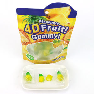 4D Fruits <span class=keywords><strong>Gummy</strong></span> Fudge Snacks Confitería 3D Fruit Shaped Jelly <span class=keywords><strong>Gummy</strong></span> Caramelos con relleno de mermelada - Product Image 3