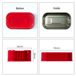 Thực Phẩm Được Xếp Hạng 125G Tinplate Hai Mảnh Dễ Dàng Mở Hình Chữ Nhật 1/4 Câu Lạc Bộ Rỗng Sardine Lon Thiếc Cho đóng Hộp Cá - Product Image 4