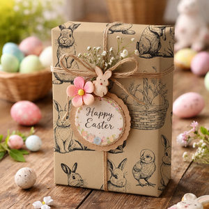 Customized design of kraft paper for daily <b>small</b> rabbit <b>gift</b> <b>box</b> packaging paper - Product Image 5