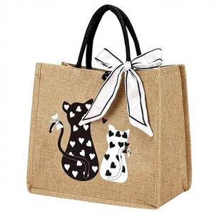 Bolsa de Compras de Yute con Diseño Personalizable, Ecológica y Duradera, Plegable de Doble Capa, 100% Natural, para Mercados y Centros Comerciales - Product Image 1