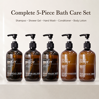 Ensemble de soins corporels OEM ODM personnalisé avec pompe à lotion 500 ml pour hôtels, complexes hôteliers et distribution en gros
