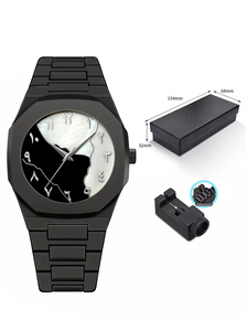 Reloj Deportivo de Lujo para Hombre, Estilo Coreano, Esfera de Cristal, Correa de Plástico Teñida de Color, Movimiento de Cuarzo, Resistente al Agua, con Números Árabes - Product Image 6