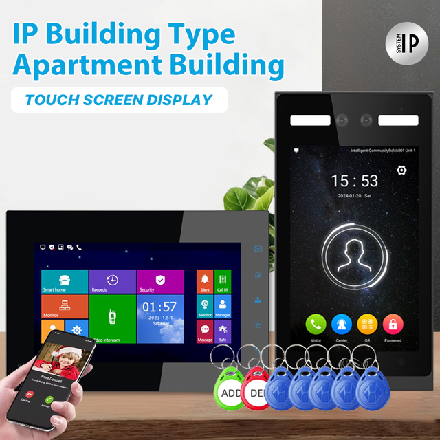 Video Intercom  Access Control System for Residential Buildings, Unit Doorbells, and SIP Intercom System Phone Intercom.