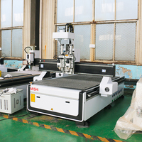 Machine de découpe CNC pour bois à prix avantageux, machine de fraisage CNC pour bois à double tête 1325 pour porte de placard, meubles