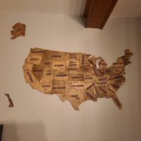 Mapa de Pared de Madera de los Estados Unidos en Oferta, Mapa del Mundo 3D con Grabado Láser, Decoración de Pared para el Hogar, Mapa de los Estados Unidos para Decoración de Paredes