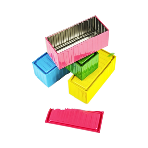 Boîte en fer rectangulaire hermétique personnalisée pour biscuits, emballage recyclable, simple avec impression PVC, pour le stockage de gâteaux sucrés - Product Image 4