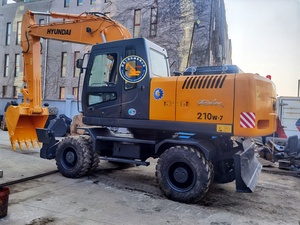 Bonne performance, excavatrice sur pneus Hyundai 210W-7 d'occasion, 21 tonnes, moteur 220LC-7, 129 kW, capacité de la benne de 0,92 m³, Chine - Product Image 6