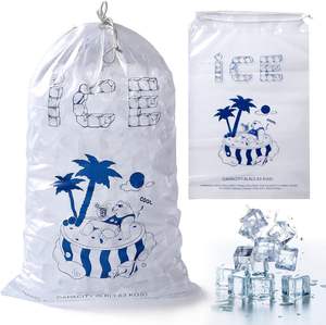 Bolsa de hielo de cubo transparente Bolsas de embalaje de cubitos de hielo de plástico Eco para cubitos de hielo - Product Image 2
