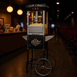 Máquina de Palomitas Comercial Vevor de 850W, 48 Tazas, con Carrito, Negra - Product Image 2