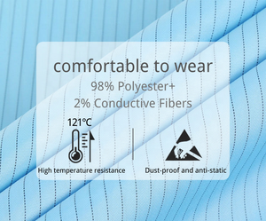 Leenol Cleanroom Stand <span class=keywords><strong>Collar</strong></span> Pakken Antistatische Kleding Veiligheidskleding ESD Smock - Product Image 5