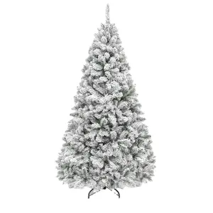 عالية الجودة مخصصة إطار معدني الثلج يتساقط يتدفقون شجرة كريسماس صناعية