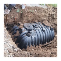 Traitement des eaux usées, biodigesteur de 1000 gallons pour la maison / Système de fosse septique biologique en plastique PP PE à 3 compartiments de 1000 gallons intégré