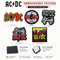 Écussons brodés personnalisés AC/DC Rock Band, badges musicaux thermocollants pour vestes et sacs