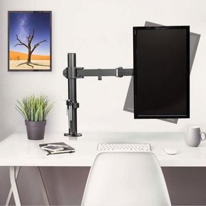 Dual LCD Monitor Laptop Stand Full Motion Gas Spring <b>Desk</b> Clamp Aluminum Steel Monitor Arm for <b>Computer</b> Dual Monitor Laptop - Product Image 4