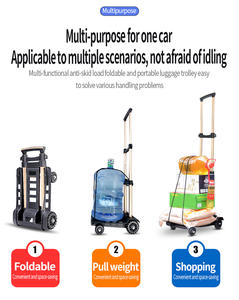 Capacité de charge de qualité supérieure 50Kg chariots à main bagages chariot à main pliable magasin chariot pliant - Product Image 3