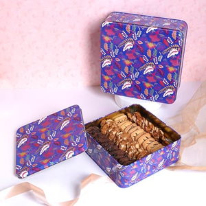 Boîte en métal carrée blanche personnalisée en fer blanc pour biscuits, avec ouverture facile, pour la vente en gros - Product Image 5