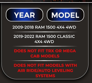 2 "phía trước 2" phía sau San lấp mặt bằng Lift Kit Tương thích với 2009-2018 4WD 4x4 Ram 1500 Xe mô hình - Product Image 4