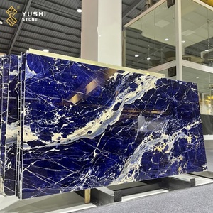 Yushi sodalite đá Granite màu xanh đá cẩm thạch tự nhiên Bolivia màu xanh Ốp tường gạch sang trọng trang trí nền tấm đánh bóng - Product Image 1