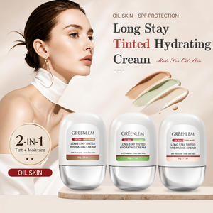 Crème hydratante éclaircissante Greenlem OEM/ODM avec collagène hydrolysé et hyaluronate de sodium pour peaux grasses - Utilisation de jour - Marque privée - Product Image 2