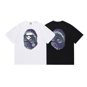 T-shirt décontracté pour homme BAPEES, coupe régulière, col rond, motif imprimé par transfert thermique, 100 % coton, tissu tricoté respirant, vente en gros - Product Image 5