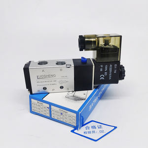 4V210-08 серия направленный 5/2 путь одиночный электрический Пневматический электромагнитный клапан управления воздухом 4V310-10 4V410-15 220V/24V - Product Image 1