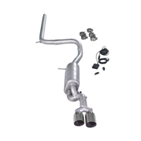 Échappement Catback Haute Performance pour Volkswagen Polo GTI 1.8T avec Contrôle Électronique de la Soupape Sablée et Doubles Sorties Plates