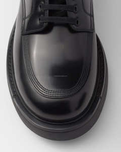 Scarpe <span class=keywords><strong>Derby</strong></span> Unisex in Vera Pelle con Lacci, Tacco Basso, in Pelle di Vitello, per Uomo e <span class=keywords><strong>Donna</strong></span>, Colore Nero - Product Image 3