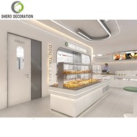Elegantes Ladentheken-Design Bäckerei-Vitrine Glas-Ausstellungsschrank Kuchenpräsentationsschrank mit Beleuchtung