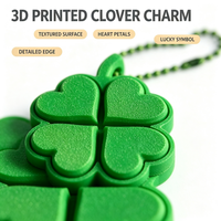 Porte-clés trèfle porte-bonheur mignon, personnalisé, imprimé en 3D, anti-stress, à succès