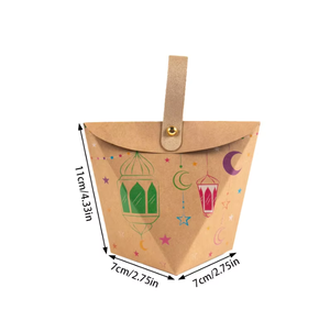Ramadan Kareem bomboniere <span class=keywords><strong>islamiche</strong></span> bomboniere per <span class=keywords><strong>feste</strong></span> con scatola di caramelle in carta Kraft Eid Mubarak cioccolatini scatole di biscotti - Product Image 5