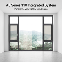 Ventana Abatible de Aluminio con Certificación NAFS, Pantalla Integrada, Marco Delgado, Sistema de Rotura Térmica de Alta Resistencia, Insonorizada